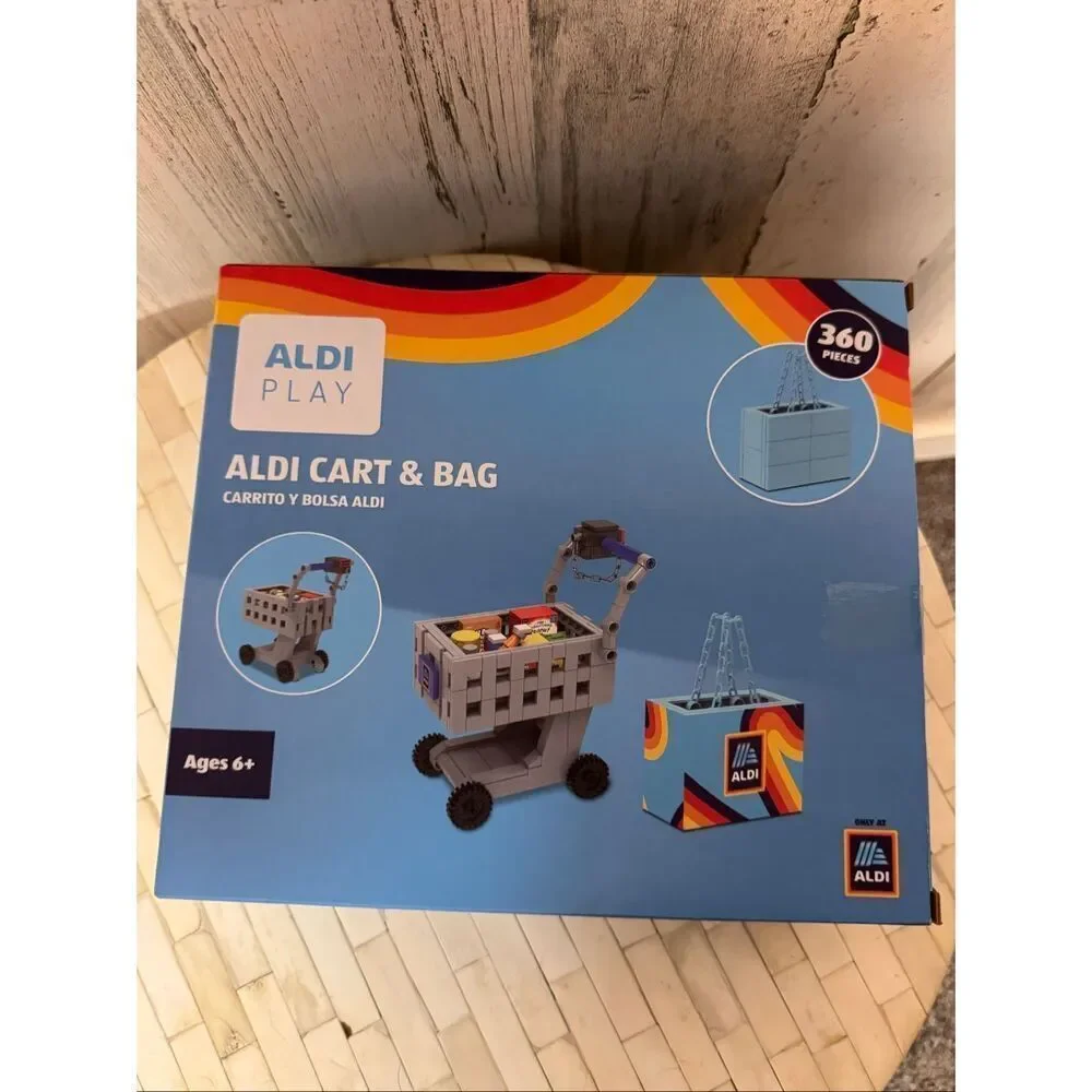 ALDI Play Cart & Bag Building Set 360 Pieces Kids Toy Ages 6+ NIB